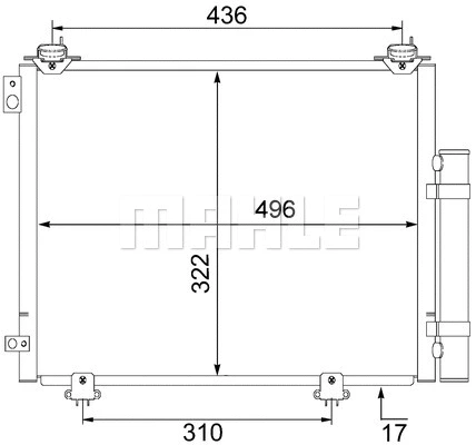 AC 484 000S KNECHT/MAHLE Конденсатор, кондиционер (фото 1)