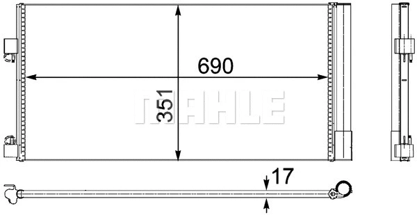 AC 486 000P KNECHT/MAHLE Конденсатор, кондиционер (фото 1)