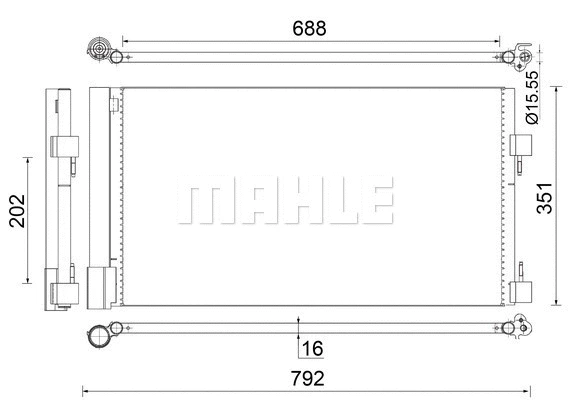 AC 486 000S KNECHT/MAHLE Конденсатор, кондиционер (фото 1)