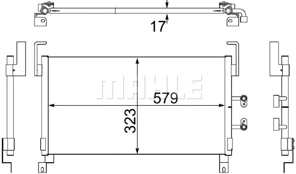 AC 492 000S KNECHT/MAHLE Конденсатор, кондиционер (фото 1)