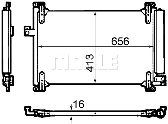 AC 504 000P KNECHT/MAHLE Конденсатор, кондиционер (фото 1)