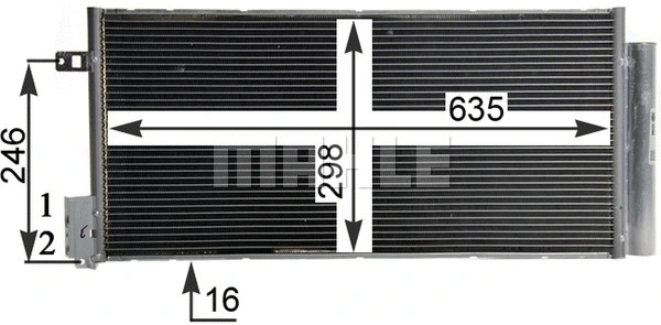 AC 505 000P KNECHT/MAHLE Конденсатор, кондиционер (фото 4)