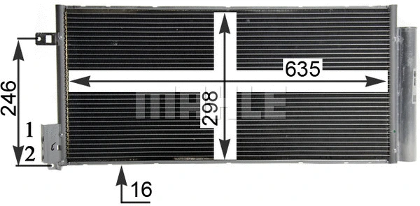 AC 505 001S KNECHT/MAHLE Конденсатор, кондиционер (фото 1)