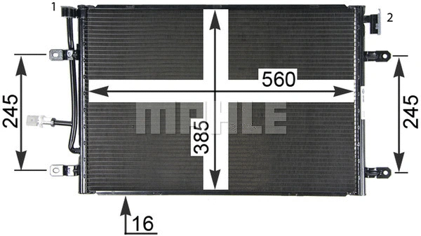 AC 508 000P KNECHT/MAHLE Конденсатор, кондиционер (фото 4)