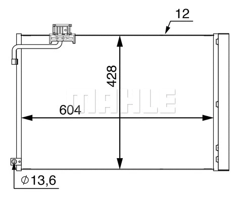 AC 51 000S KNECHT/MAHLE Конденсатор, кондиционер (фото 1)