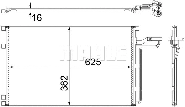 AC 551 001S KNECHT/MAHLE Конденсатор, кондиционер (фото 1)