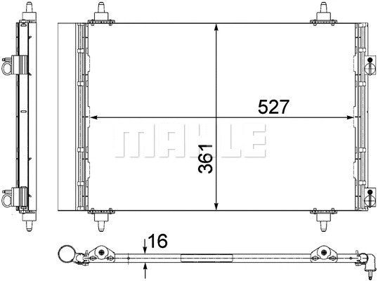 AC 554 000P KNECHT/MAHLE Конденсатор, кондиционер (фото 1)