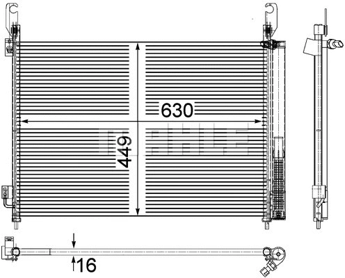 AC 588 000P KNECHT/MAHLE Конденсатор, кондиционер (фото 1)