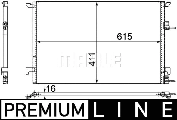 AC 589 000P KNECHT/MAHLE Конденсатор, кондиционер (фото 2)