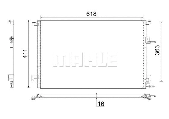 AC 589 000S KNECHT/MAHLE Конденсатор, кондиционер (фото 1)