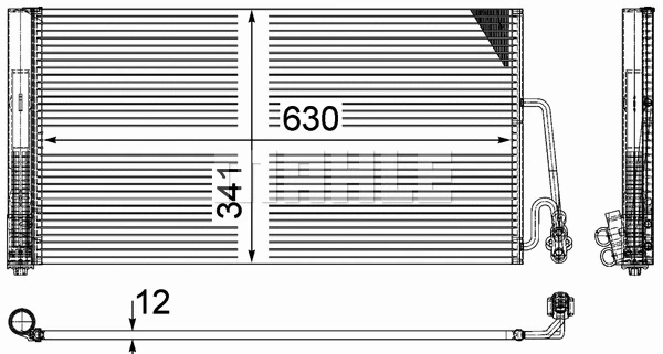 AC 590 000P KNECHT/MAHLE Конденсатор, кондиционер (фото 1)