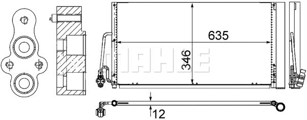 AC 590 000S KNECHT/MAHLE Конденсатор, кондиционер (фото 3)