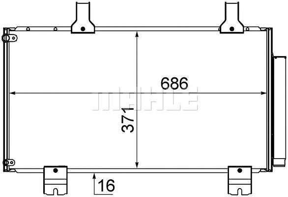 AC 610 000S KNECHT/MAHLE Конденсатор, кондиционер (фото 1)