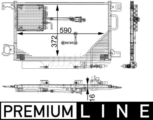 AC 661 000P KNECHT/MAHLE Конденсатор, кондиционер (фото 2)