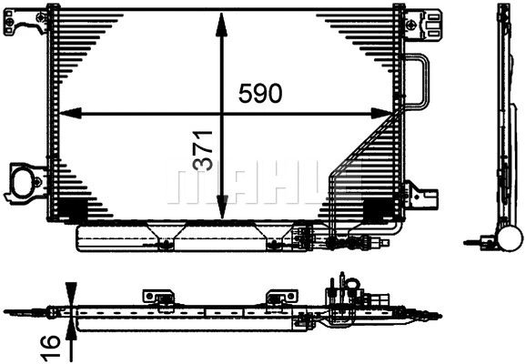 AC 662 000P KNECHT/MAHLE Конденсатор, кондиционер (фото 1)