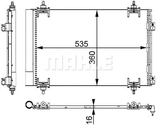 AC 667 000S KNECHT/MAHLE Конденсатор, кондиционер (фото 1)