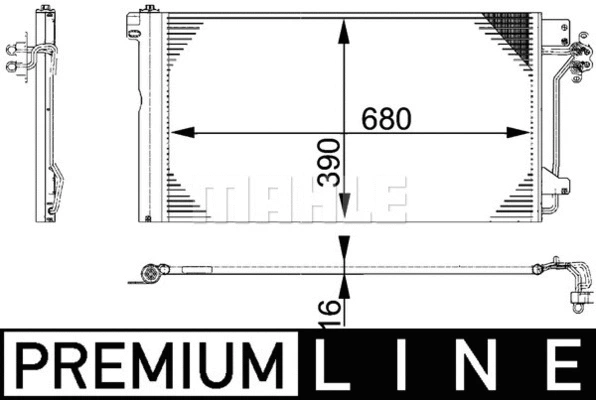 AC 672 000P KNECHT/MAHLE Конденсатор, кондиционер (фото 2)