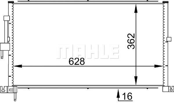 AC 687 001S KNECHT/MAHLE Конденсатор, кондиционер (фото 1)