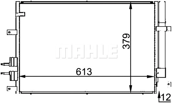 AC 693 000P KNECHT/MAHLE Конденсатор, кондиционер (фото 1)