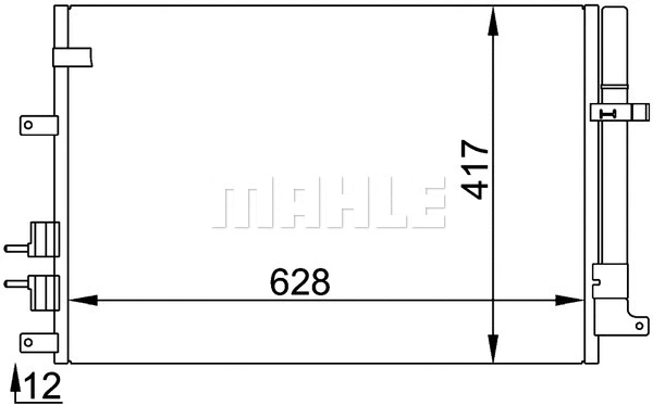 AC 696 000P KNECHT/MAHLE Конденсатор, кондиционер (фото 1)