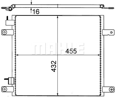 AC 705 000S KNECHT/MAHLE Конденсатор, кондиционер (фото 1)