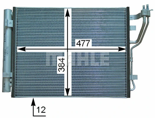 AC 709 000P KNECHT/MAHLE Конденсатор, кондиционер (фото 1)