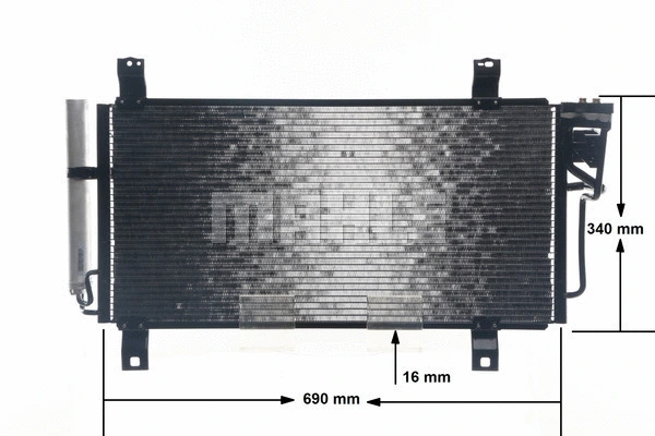 AC 714 000S KNECHT/MAHLE Конденсатор, кондиционер (фото 12)