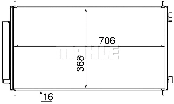 AC 719 000S KNECHT/MAHLE Конденсатор, кондиционер (фото 1)