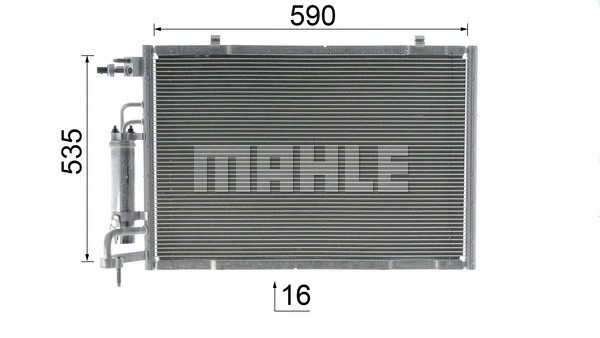 AC 750 000P KNECHT/MAHLE Конденсатор, кондиционер (фото 5)