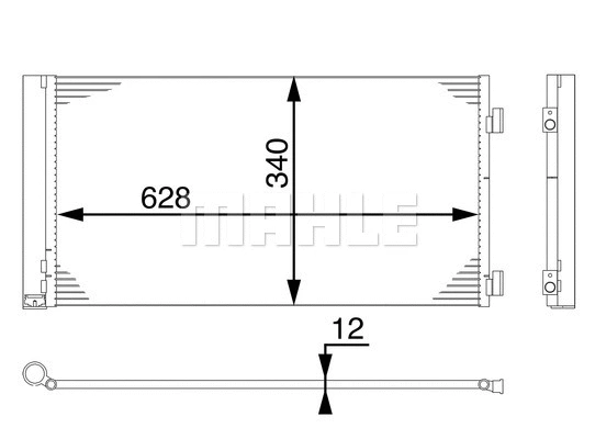 AC 751 000S KNECHT/MAHLE Конденсатор, кондиционер (фото 1)