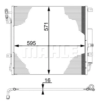 AC 759 000S KNECHT/MAHLE Конденсатор, кондиционер (фото 1)