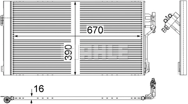 AC 761 000S KNECHT/MAHLE Конденсатор, кондиционер (фото 1)