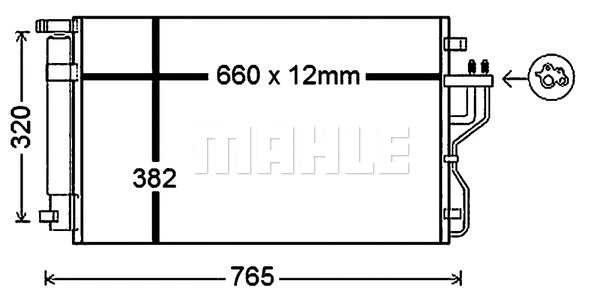 AC 770 000P KNECHT/MAHLE Конденсатор, кондиционер (фото 1)