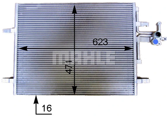 AC 775 000S KNECHT/MAHLE Конденсатор, кондиционер (фото 2)