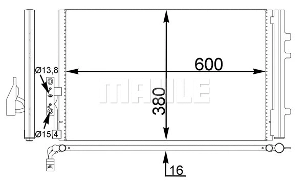 AC 778 000S KNECHT/MAHLE Конденсатор, кондиционер (фото 3)