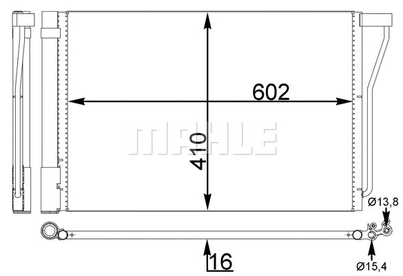 AC 781 000S KNECHT/MAHLE Конденсатор, кондиционер (фото 2)