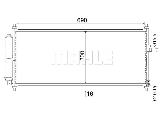 AC 788 000S KNECHT/MAHLE Конденсатор, кондиционер (фото 11)