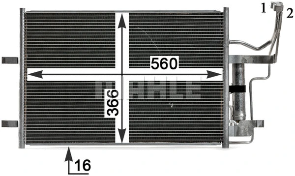 AC 791 000P KNECHT/MAHLE Конденсатор, кондиционер (фото 4)