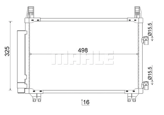 AC 793 000S KNECHT/MAHLE Конденсатор, кондиционер (фото 1)