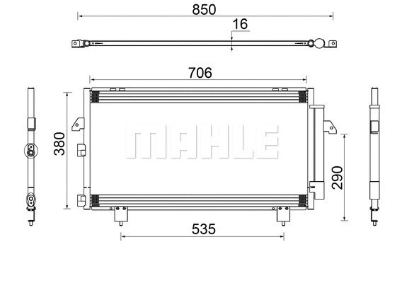 AC 796 000S KNECHT/MAHLE Конденсатор, кондиционер (фото 5)