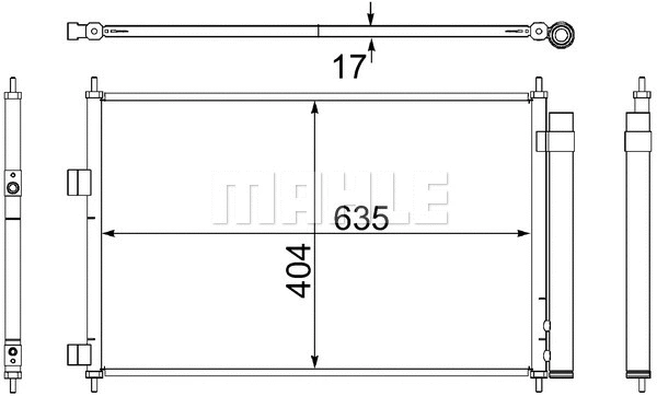 AC 798 001S KNECHT/MAHLE Конденсатор, кондиционер (фото 1)