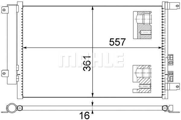 AC 809 000S KNECHT/MAHLE Конденсатор, кондиционер (фото 1)