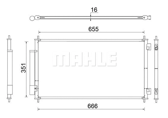 AC 811 000S KNECHT/MAHLE Конденсатор, кондиционер (фото 1)