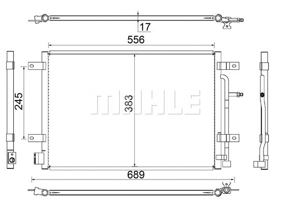 AC 812 000S KNECHT/MAHLE Конденсатор, кондиционер (фото 1)