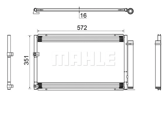 AC 813 000S KNECHT/MAHLE Конденсатор, кондиционер (фото 1)