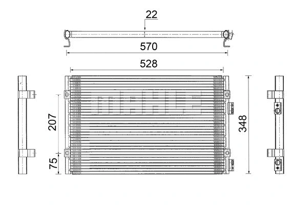 AC 820 000S KNECHT/MAHLE Конденсатор, кондиционер (фото 10)