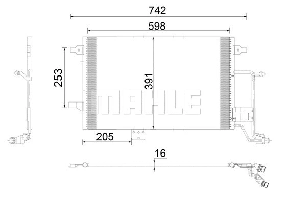 AC 822 000S KNECHT/MAHLE Конденсатор, кондиционер (фото 1)