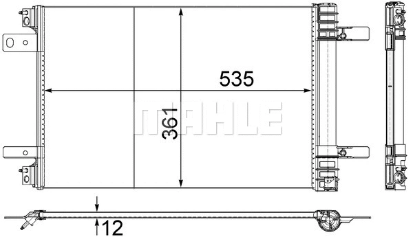 AC 886 000P KNECHT/MAHLE Конденсатор, кондиционер (фото 3)