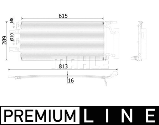 AC 893 000P KNECHT/MAHLE Конденсатор, кондиционер (фото 1)