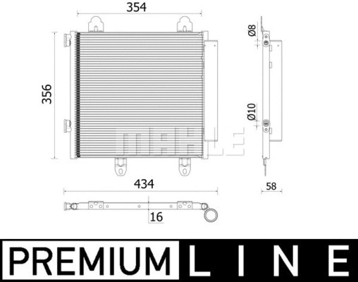 AC 897 000P KNECHT/MAHLE Конденсатор, кондиционер (фото 1)